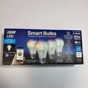 FEIT smart bulbs 4pk 60w 800 lumens
